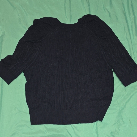 White House Black Market V-Neck Sweater in Dark Blue - Picture 3 of 3